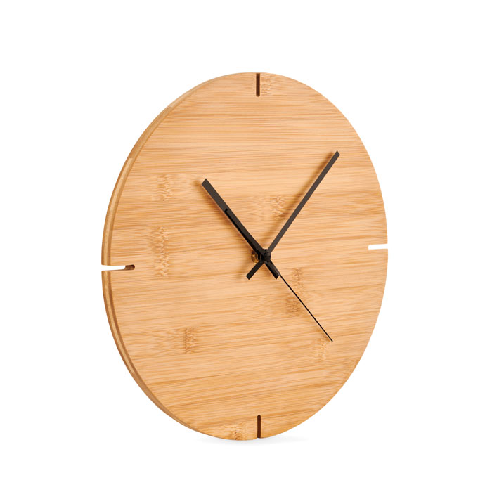 Horloge murale en bambou