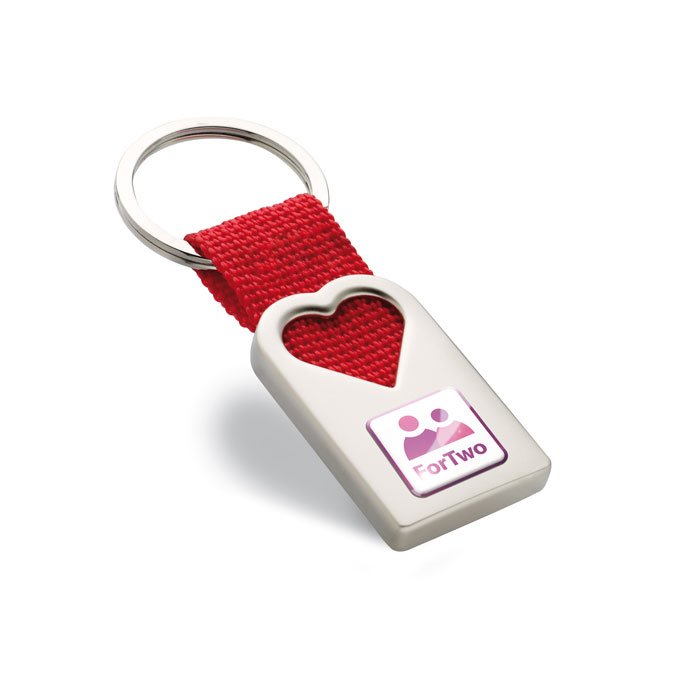 Porte clef coeur en métal