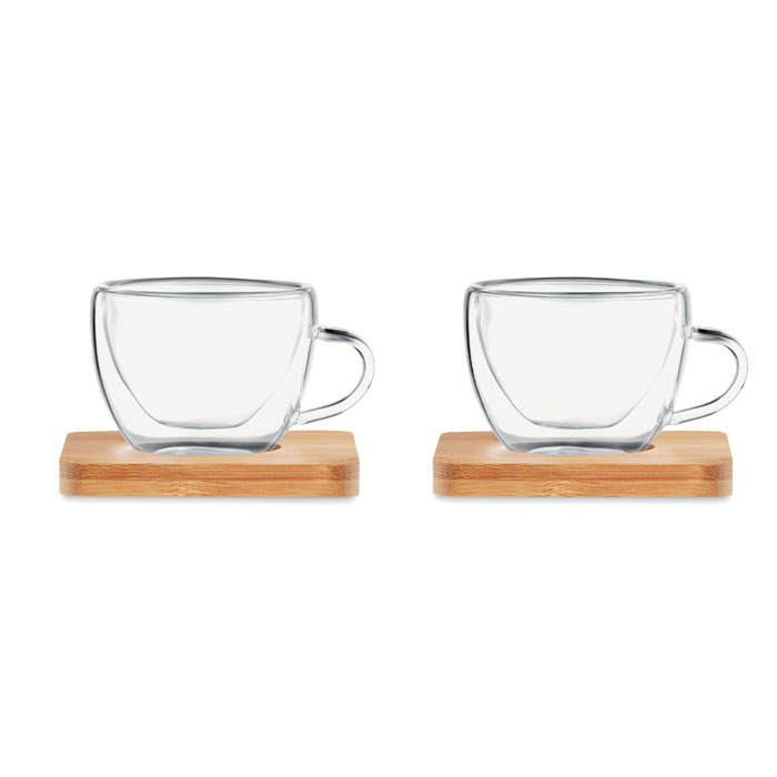 2 verres expresso double paroi